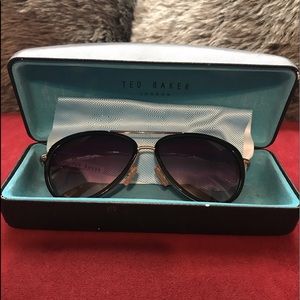 Ted Baker Black Aviator Sunglasses